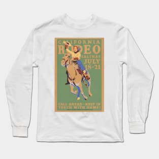 California Rodeo Salinas Vintage Poster 1930s Long Sleeve T-Shirt